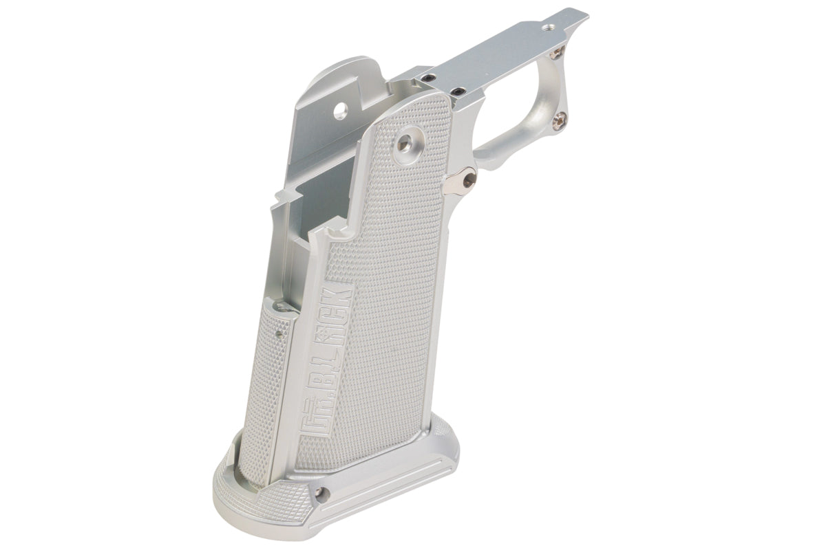 Dr. Black Aluminum Grip For Tokyo Marui Hi Capa GBB Airsoft (Type B/ Silver)