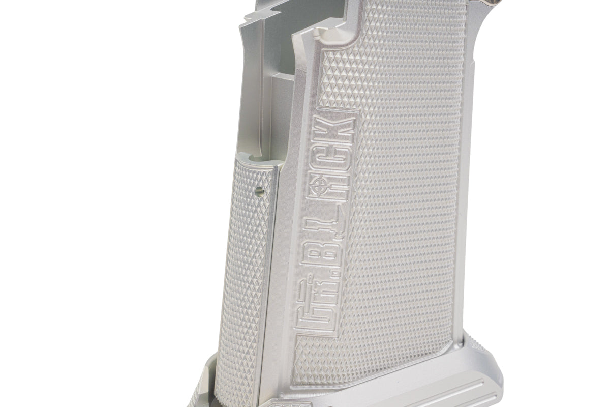 Dr. Black Aluminum Grip For Tokyo Marui Hi Capa GBB Airsoft (Type B/ Silver)