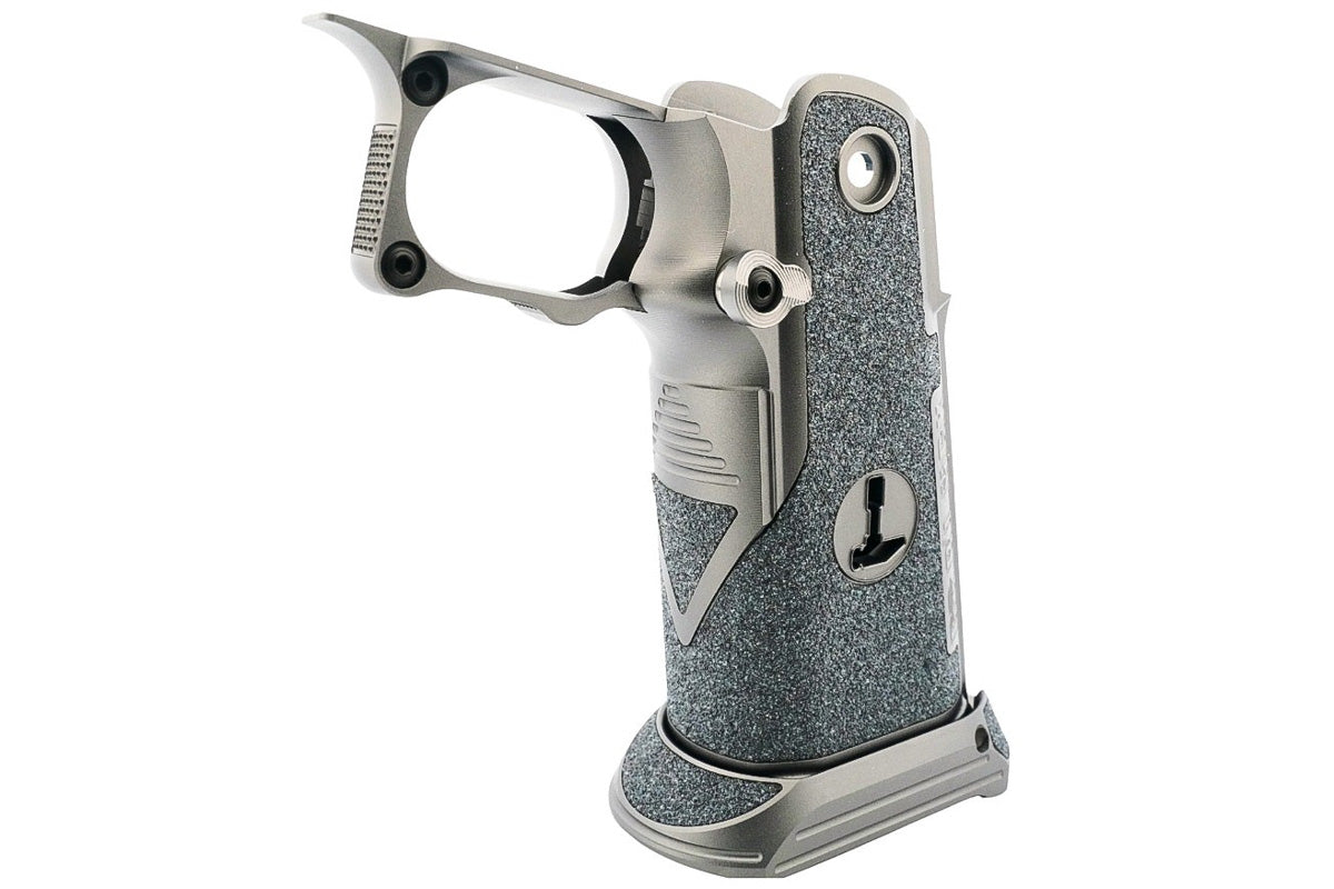 Dr. Black Type C Aluminum Grip For Tokyo Marui Hi Capa GBB Airsoft Pistol (Gray)