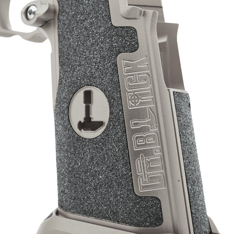 Dr. Black Type C Aluminum Grip For Tokyo Marui Hi Capa GBB Airsoft Pistol (Gray)