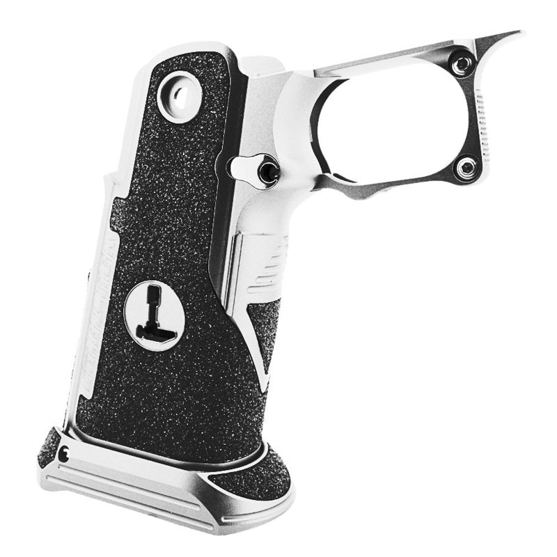 Dr. Black Type C Aluminum Grip For Tokyo Marui Hi Capa GBB Airsoft Pistol (Silver)