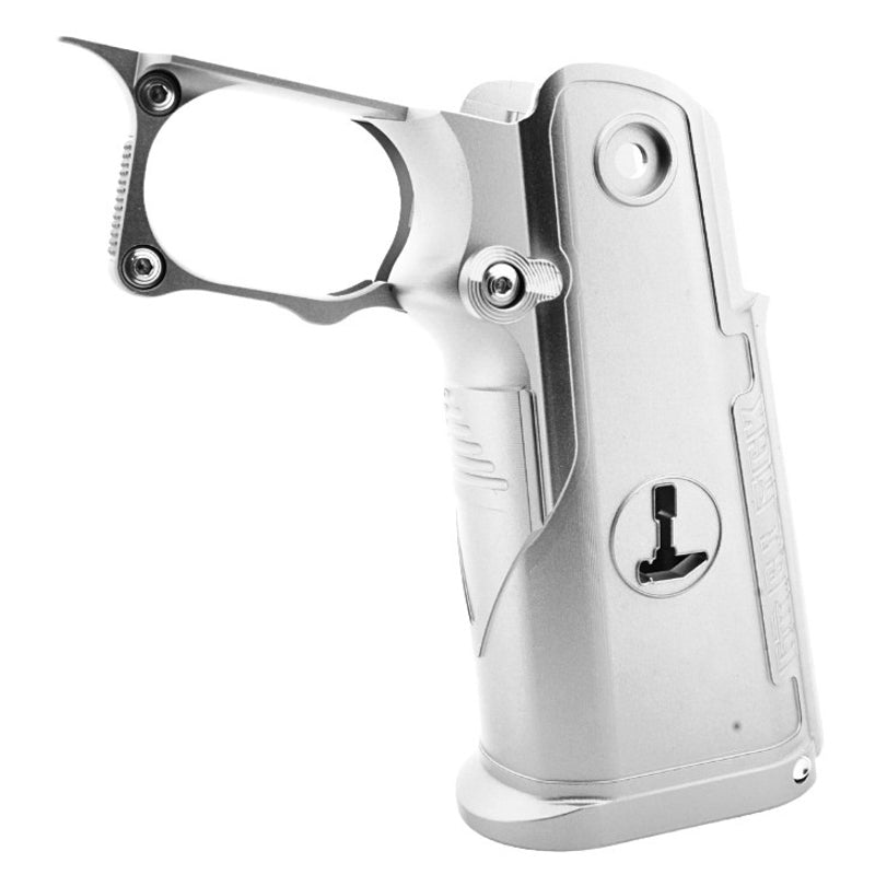 Dr. Black Type C Aluminum Grip For Tokyo Marui Hi Capa GBB Airsoft Pistol (Silver)