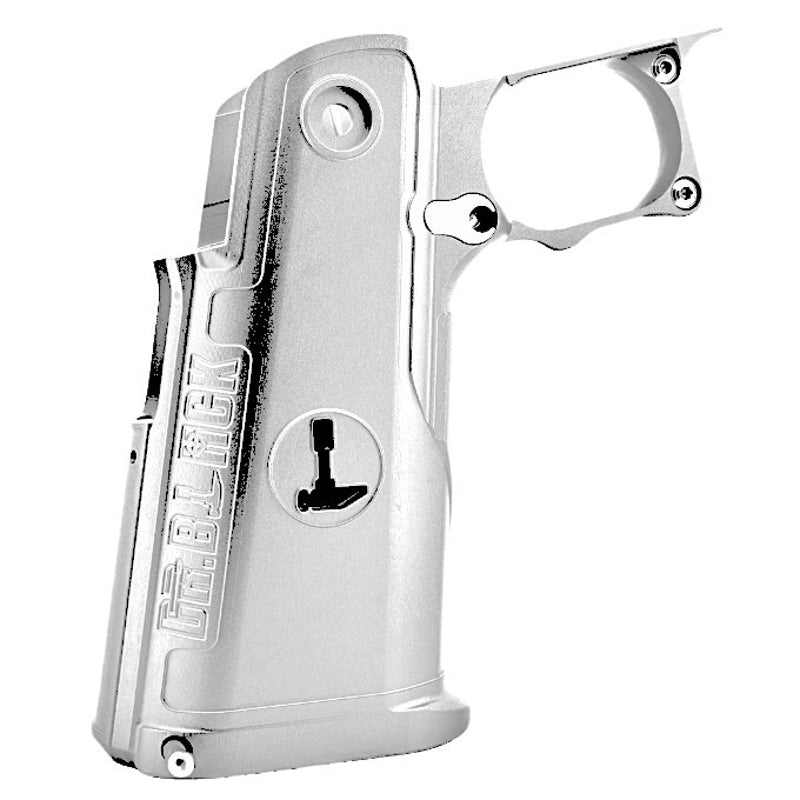 Dr. Black Type C Aluminum Grip For Tokyo Marui Hi Capa GBB Airsoft Pistol (Silver)