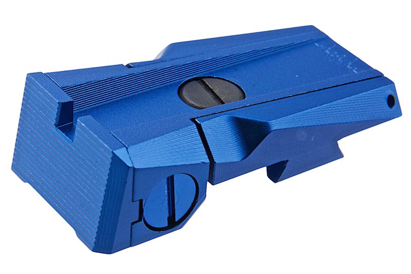 Dr. Black Aluminum Rear Iron Sight For Tokyo Marui Hi Capa 5.1 GBB Airsoft (Blue)