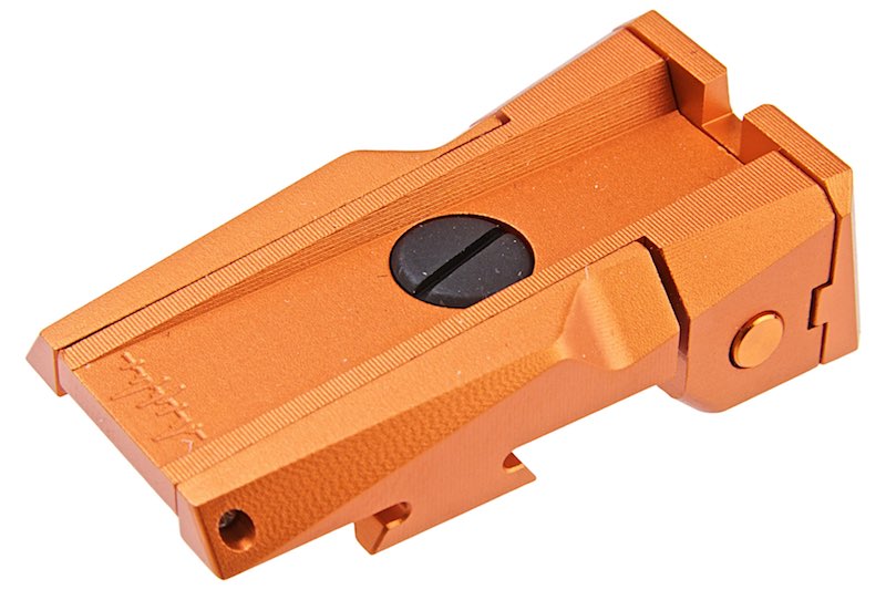 Dr. Black Aluminum Rear Iron Sight For Tokyo Marui Hi Capa 5.1 GBB Airsoft (Orange)