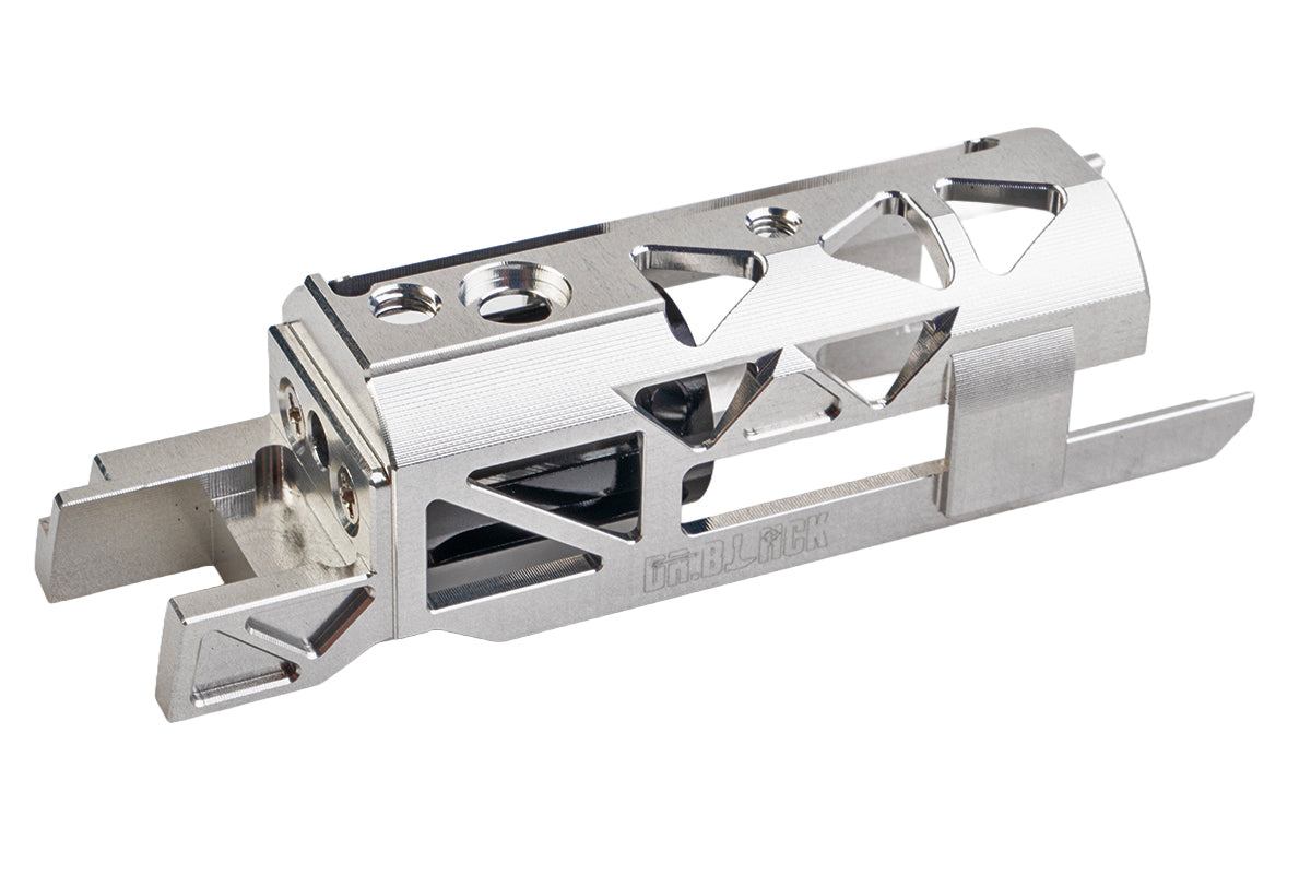 Dr. Black Aluminum Blowback Housing For Tokyo Marui Hi Capa GBB (Type A/ Silver)
