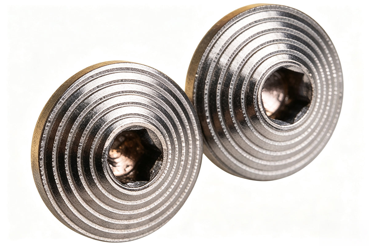Dr. Black Stainless Steel Type C Custom Grip Screw for Aluminum Grip (2pcs/ Titanium)