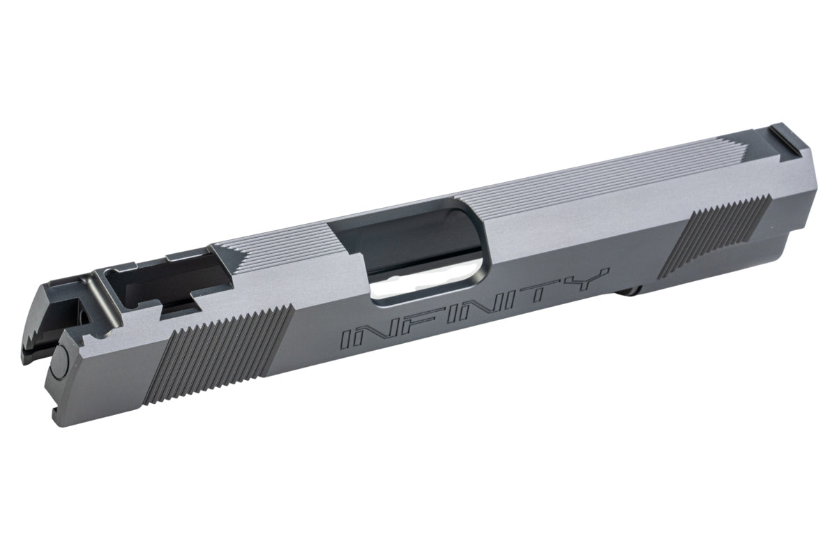 Dr. Black Aluminum INF Type Slide For Tokyo Marui Hi Capa 5.1 GBB Airsoft (Grey)