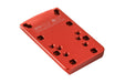 Dr. Black Aluminum Slide Type W / Y Red Dot Adapter Plate (Red)