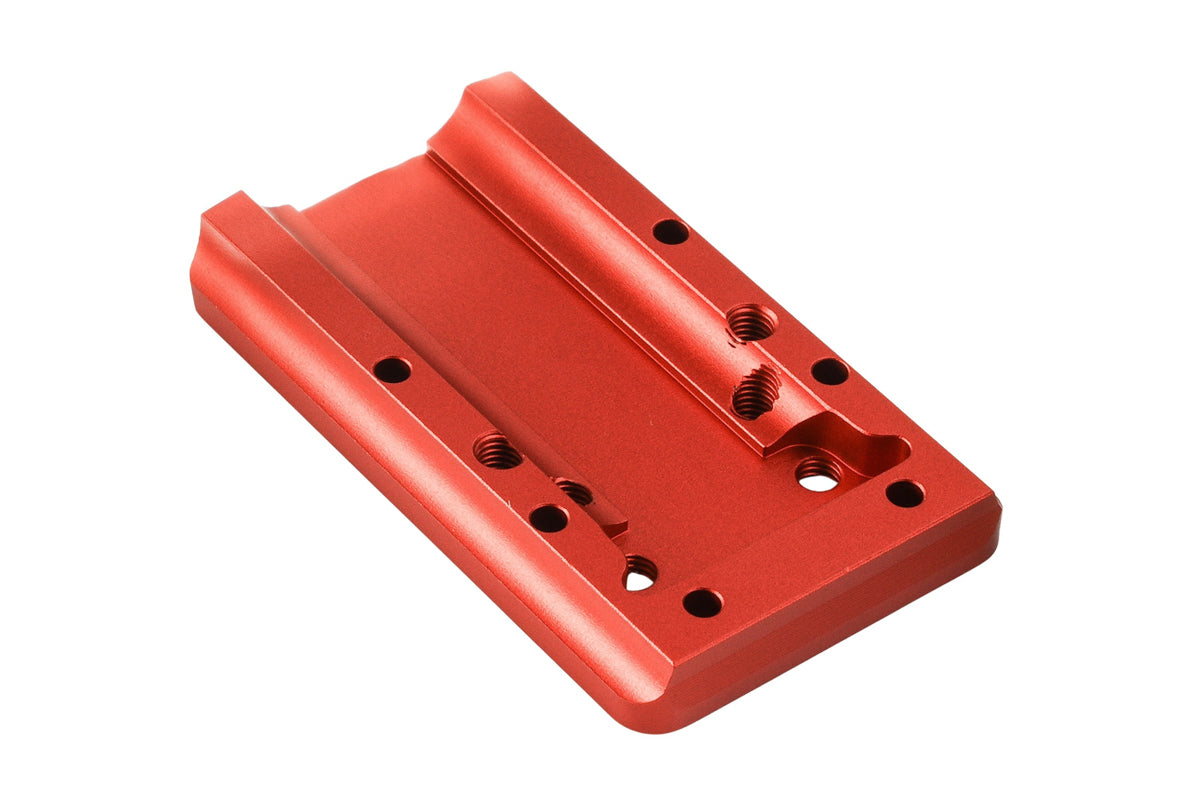 Dr. Black Aluminum Slide Type W / Y Red Dot Adapter Plate (Red)