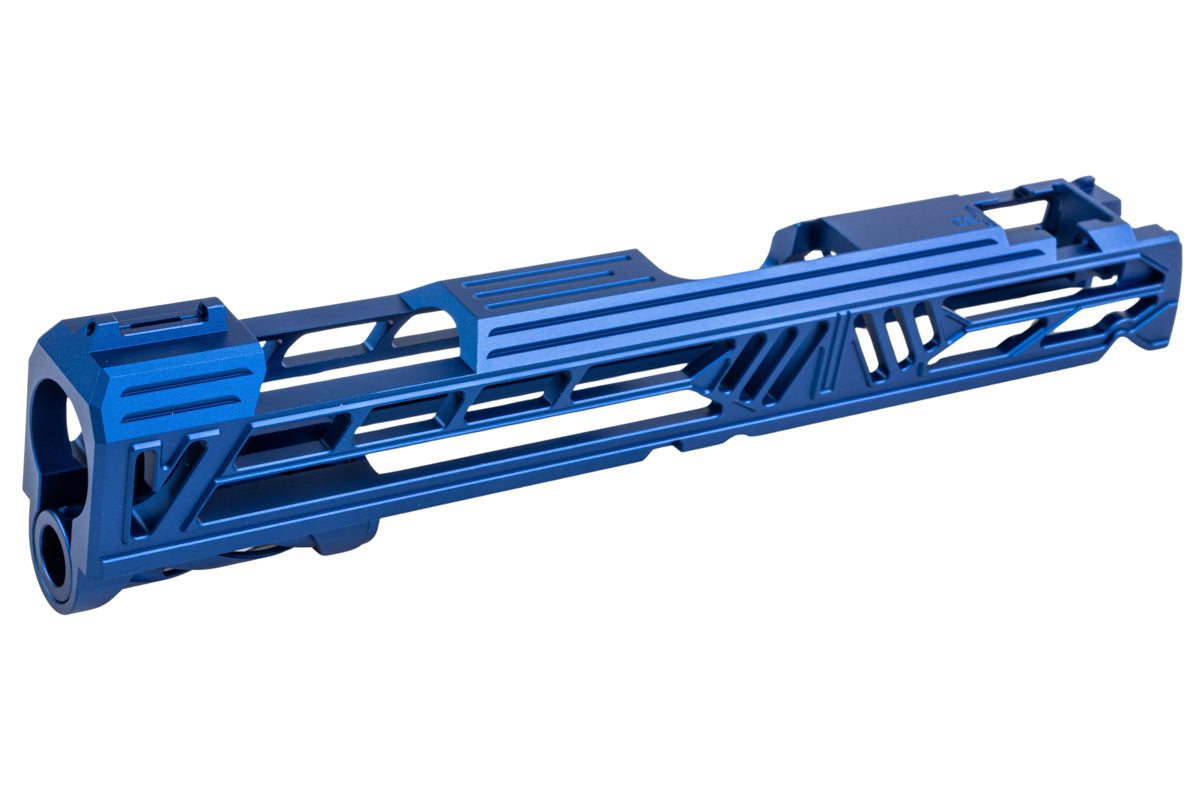 Dr. Black Aluminum Slide w/ illuminated Front Sight For Tokyo Marui Hi Capa 5.1 GBB Airsoft (Type V/ Blue)