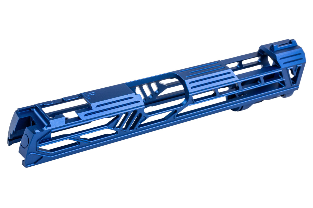 Dr. Black Aluminum Slide w/ illuminated Front Sight For Tokyo Marui Hi Capa 5.1 GBB Airsoft (Type V/ Blue)