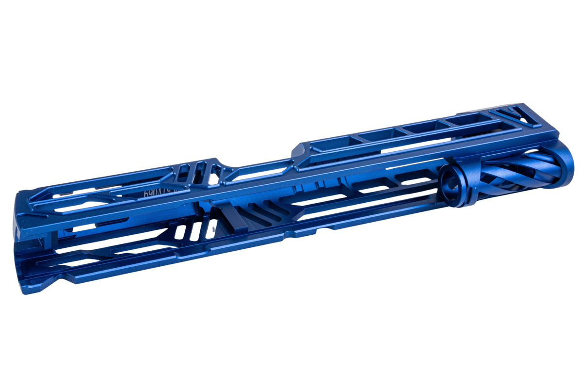 Dr. Black Aluminum Slide w/ illuminated Front Sight For Tokyo Marui Hi Capa 5.1 GBB Airsoft (Type V/ Blue)