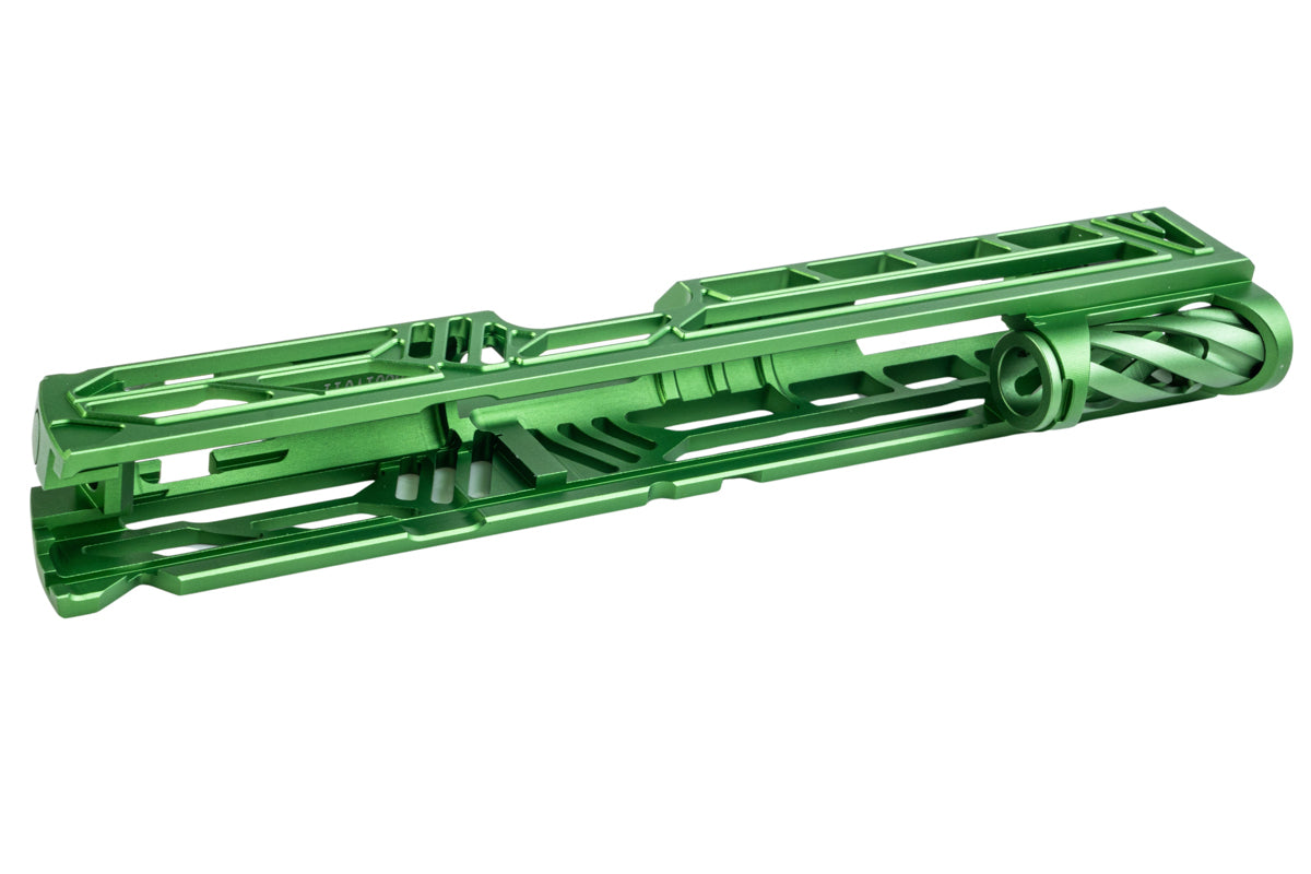 Dr. Black Aluminum Slide w/ illuminated Front Sight For Tokyo Marui Hi Capa 5.1 GBB Airsoft (Type V/ Green)