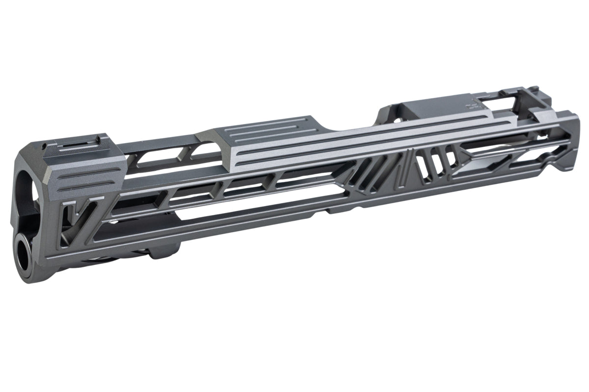 Dr. Black Aluminum Slide w/ illuminated Front Sight For Tokyo Marui Hi Capa 5.1 GBB Airsoft (Type V/ Grey)