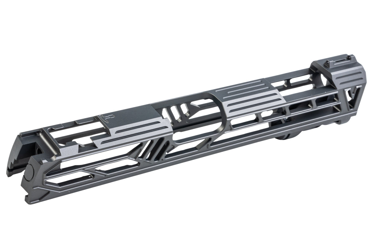 Dr. Black Aluminum Slide w/ illuminated Front Sight For Tokyo Marui Hi Capa 5.1 GBB Airsoft (Type V/ Grey)