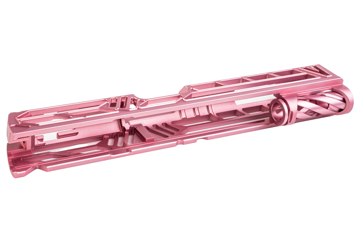 Dr. Black Aluminum Slide w/ illuminated Front Sight For Tokyo Marui Hi Capa 5.1 GBB Airsoft (Type V/ Pink)