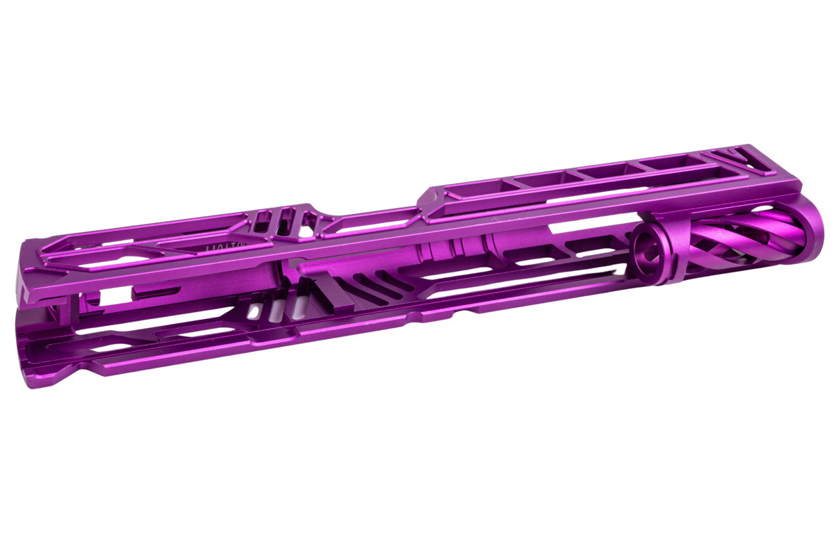 Dr. Black Aluminum Slide w/ illuminated Front Sight For Tokyo Marui Hi Capa 5.1 GBB Airsoft (Type V/ Purple)