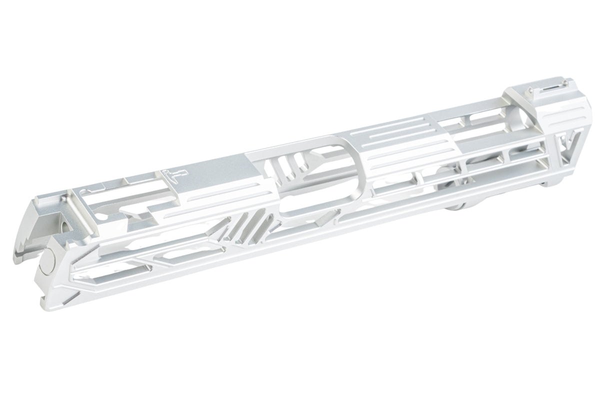 Dr. Black Aluminum Slide For Tokyo Marui Hi Capa 5.1 GBB Airsoft (Type V w/ illuminated Front Sight/ Silver)