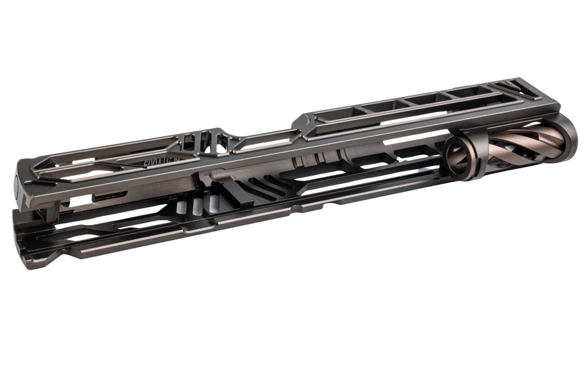 Dr. Black Aluminum Slide w/ illuminated Front Sight For Tokyo Marui Hi Capa 5.1 GBB Airsoft (Type V/ Tan)