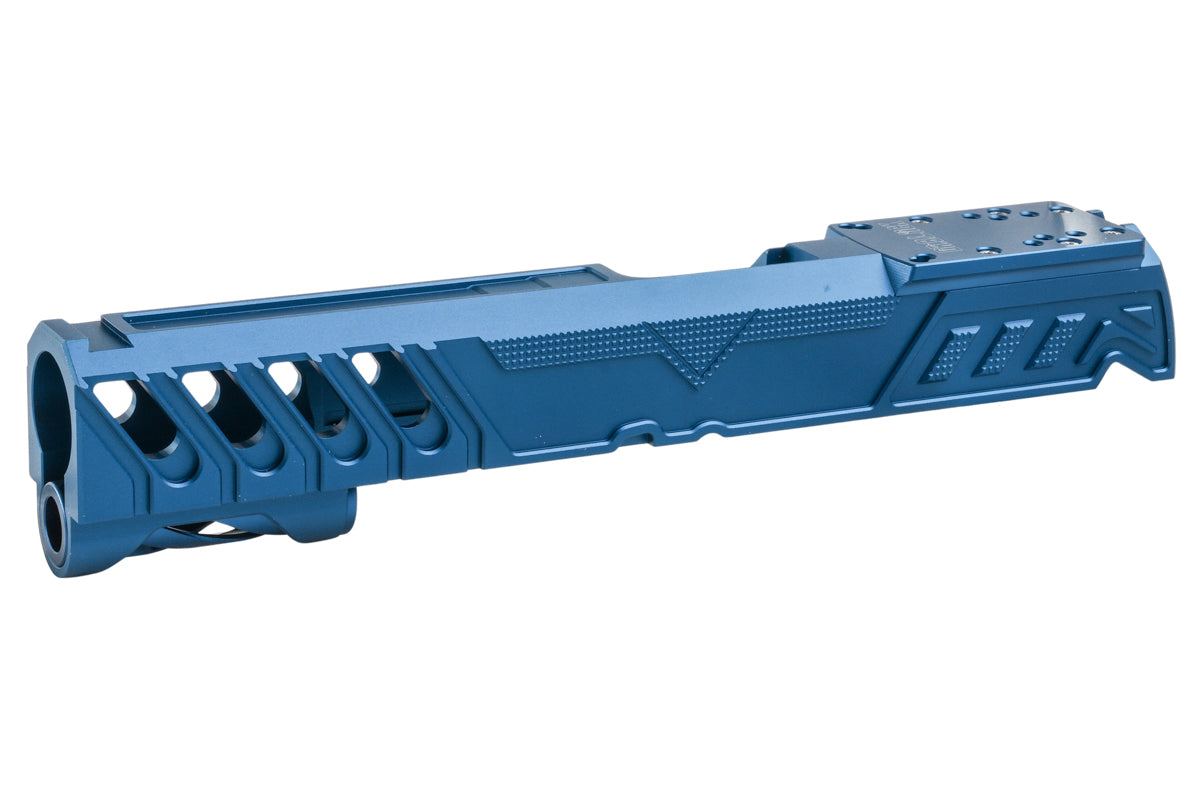 Dr. Black Aluminum Type W Optics Ready Slide For Tokyo Marui Hi Capa 5.1 GBB Airsoft Pistol (Blue)