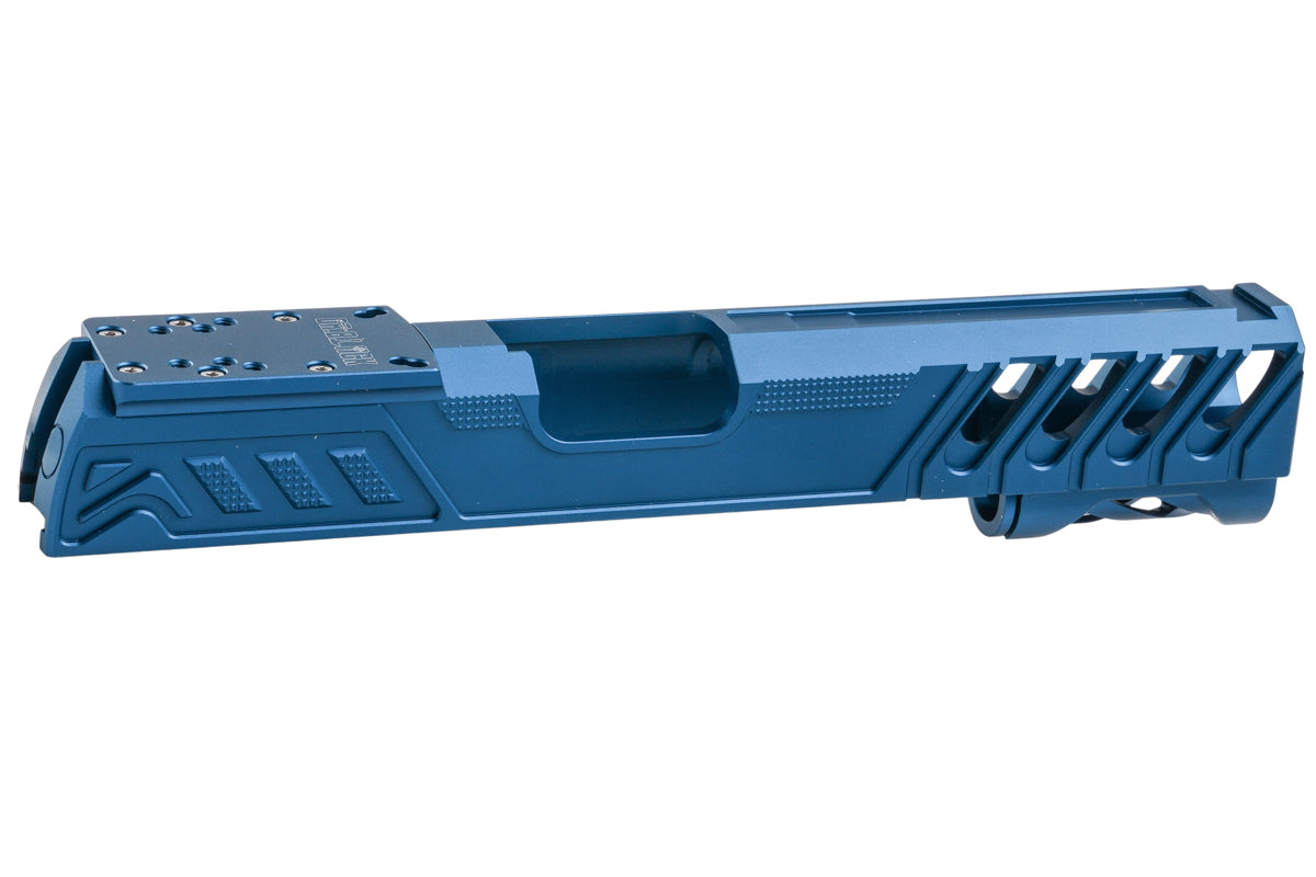 Dr. Black Aluminum Type W Optics Ready Slide For Tokyo Marui Hi Capa 5.1 GBB Airsoft Pistol (Blue)