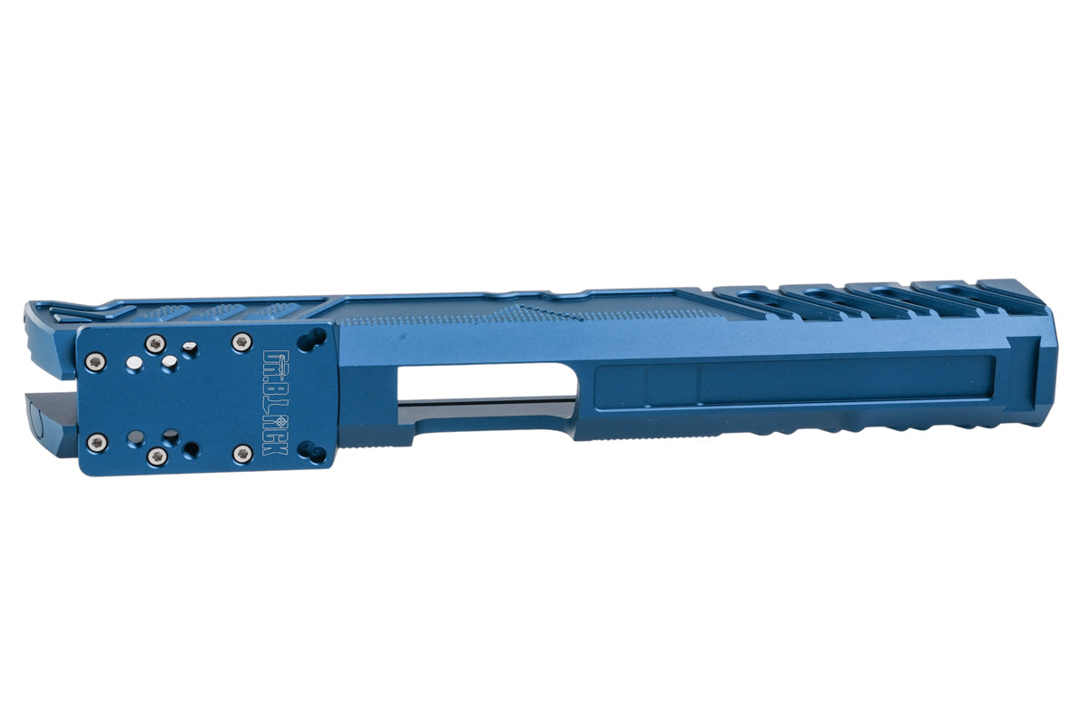 Dr. Black Aluminum Type W Optics Ready Slide For Tokyo Marui Hi Capa 5.1 GBB Airsoft Pistol (Blue)