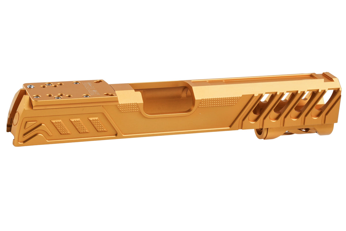 Dr. Black Aluminum Type W Optics Ready Slide For Tokyo Marui Hi Capa 5.1 GBB Airsoft Pistol (Gold)