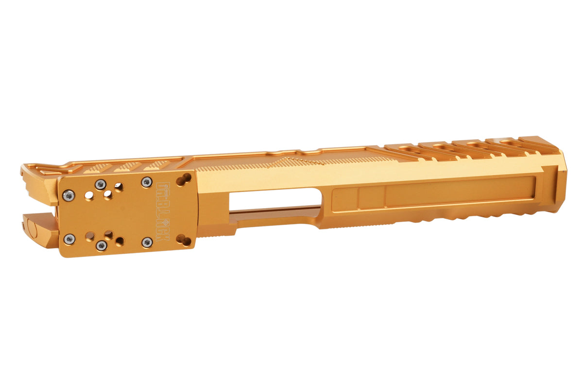 Dr. Black Aluminum Type W Optics Ready Slide For Tokyo Marui Hi Capa 5.1 GBB Airsoft Pistol (Gold)