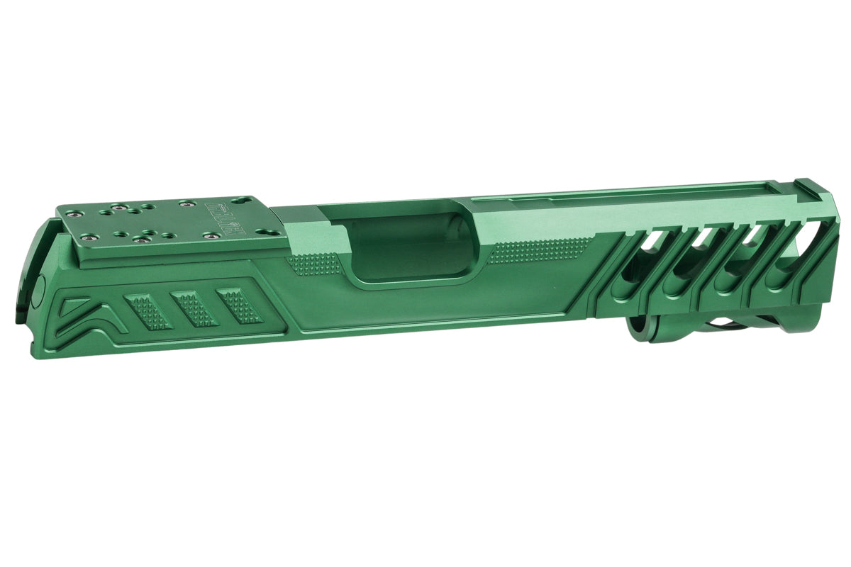 Dr. Black Aluminum Type W Optics Ready Slide For Tokyo Marui Hi Capa 5.1 GBB Airsoft Pistol (Green)