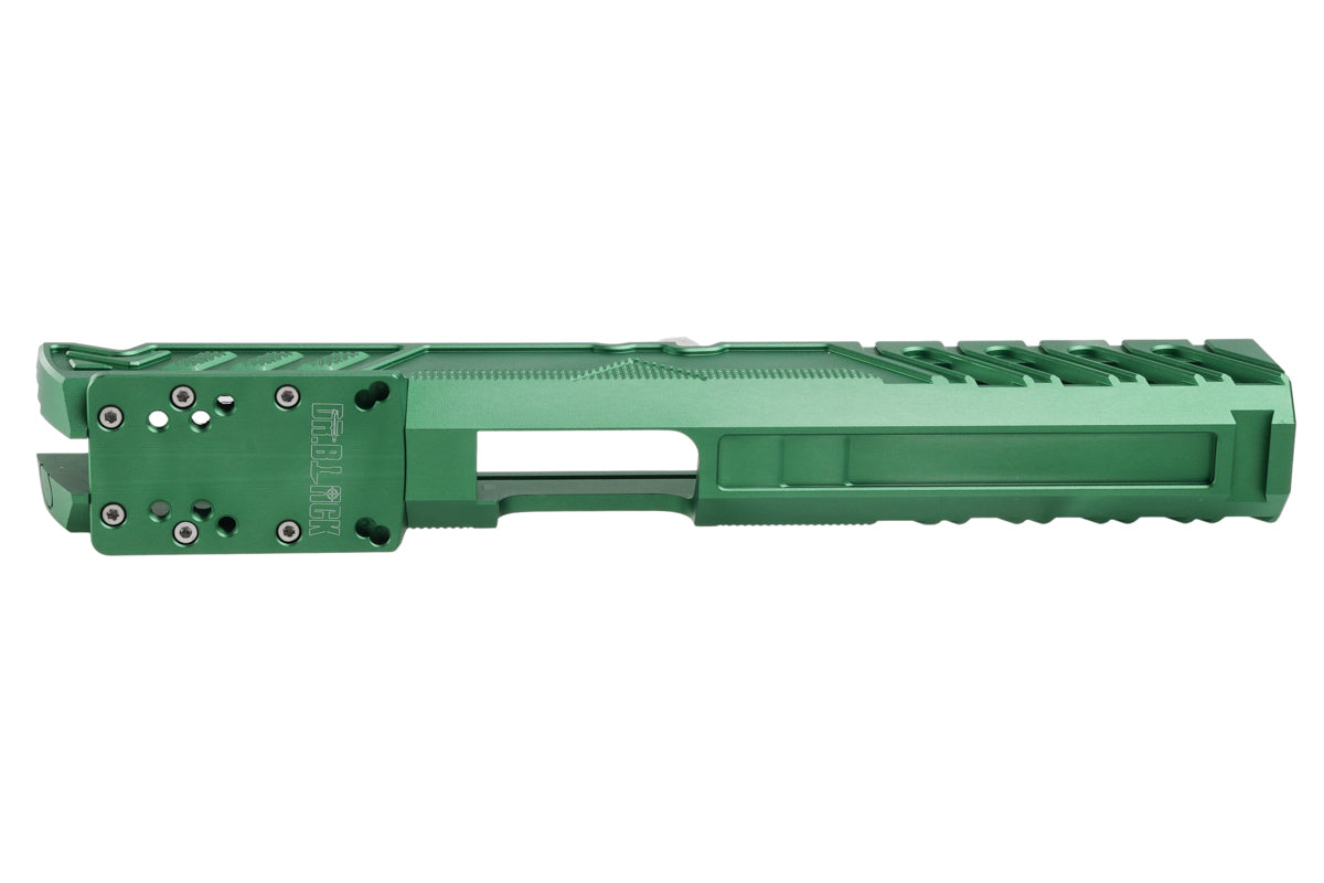 Dr. Black Aluminum Type W Optics Ready Slide For Tokyo Marui Hi Capa 5.1 GBB Airsoft Pistol (Green)