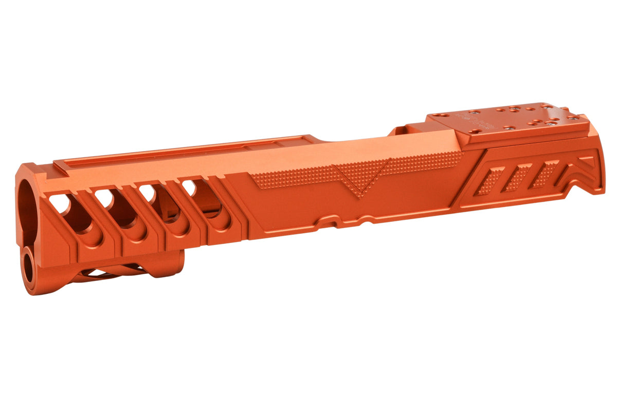 Dr. Black Aluminum Type W Optics Ready Slide For Tokyo Marui Hi Capa 5.1 GBB Airsoft Pistol (Orange)