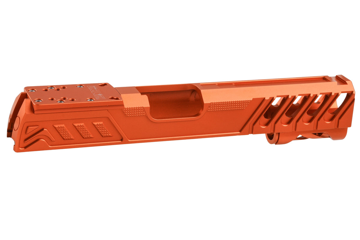 Dr. Black Aluminum Type W Optics Ready Slide For Tokyo Marui Hi Capa 5.1 GBB Airsoft Pistol (Orange)