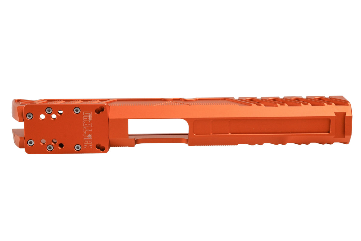 Dr. Black Aluminum Type W Optics Ready Slide For Tokyo Marui Hi Capa 5.1 GBB Airsoft Pistol (Orange)