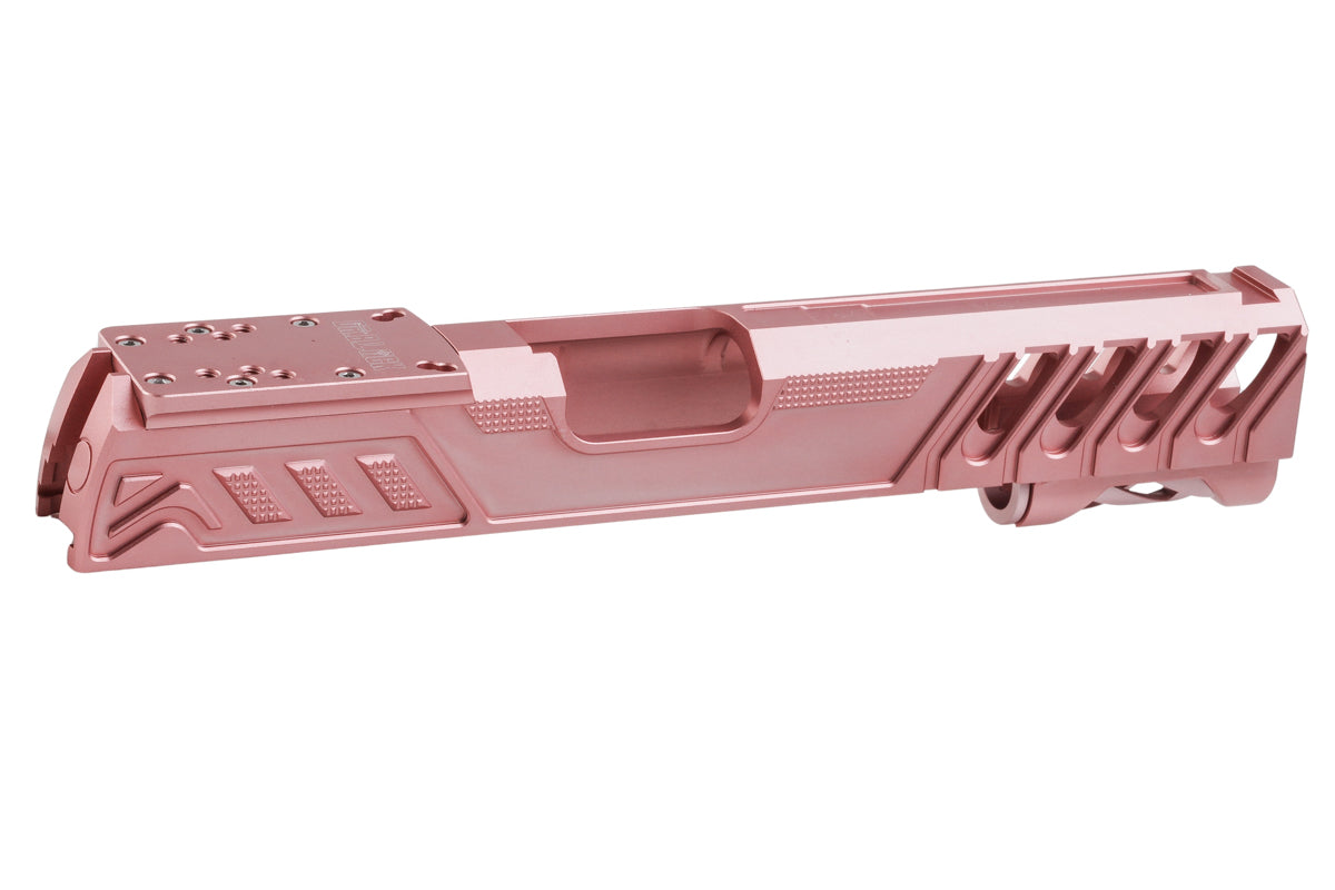 Dr. Black Aluminum Type W Optics Ready Slide For Tokyo Marui Hi Capa 5.1 GBB Airsoft Pistol (Pink)
