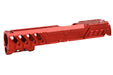 Dr. Black Aluminum Type W Optics Ready Slide For Tokyo Marui Hi Capa 5.1 GBB Airsoft Pistol (Red)