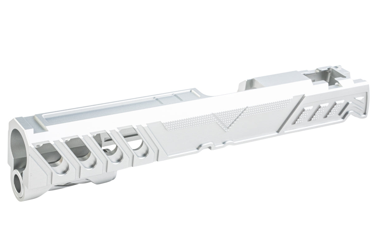 Dr. Black Aluminum Standard Slide For Tokyo Marui Hi Capa 5.1 GBB Airsoft (Type 'W'/ Silver)