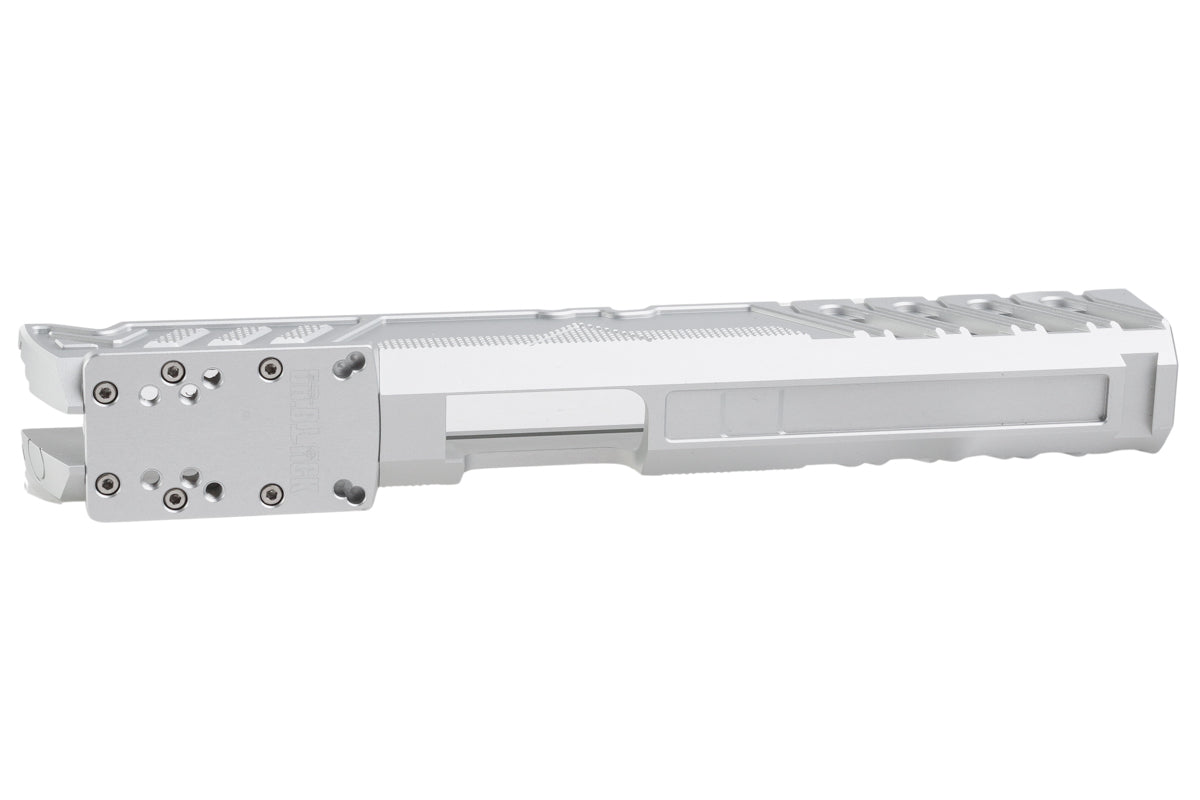 Dr. Black Aluminum Type W Optics Ready Slide For Tokyo Marui Hi Capa 5.1 GBB Airsoft Pistol (Silver)