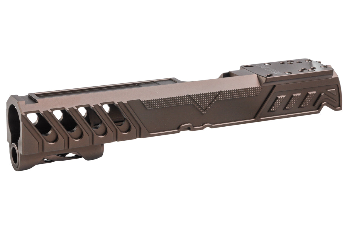 Dr. Black Aluminum Type W Optics Ready Slide For Tokyo Marui Hi Capa 5.1 GBB Airsoft Pistol (Tan)
