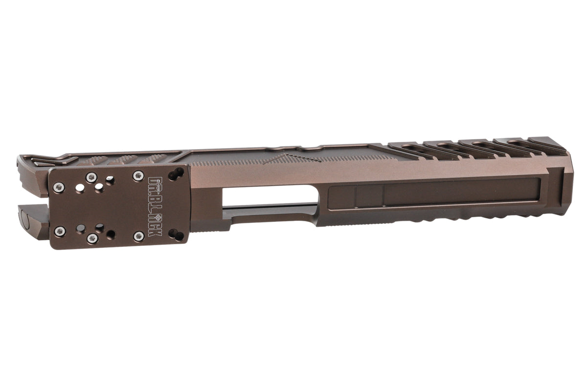 Dr. Black Aluminum Type W Optics Ready Slide For Tokyo Marui Hi Capa 5.1 GBB Airsoft Pistol (Tan)