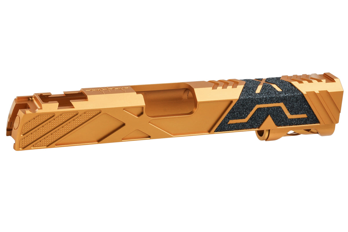 Dr. Black Aluminum Type 'X' Slide For Tokyo Marui Hi Capa 5.1 GBB Airsoft Pistol (Gold)