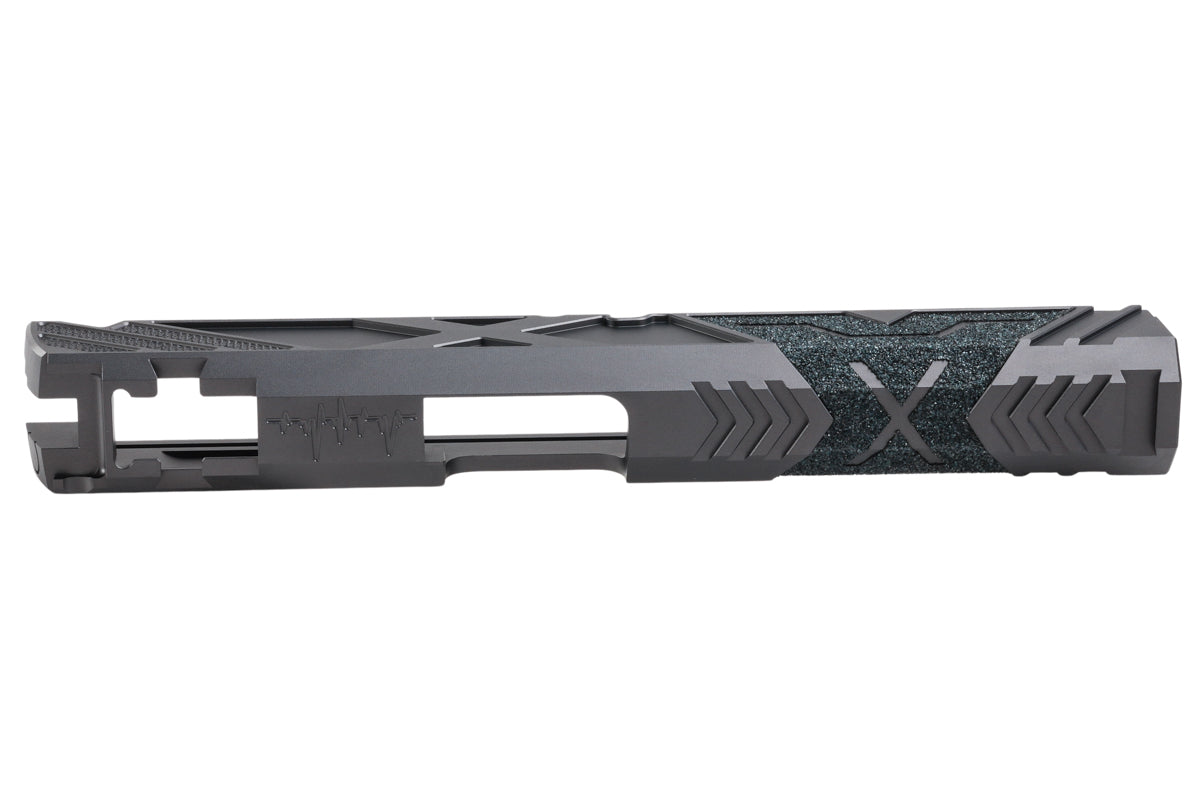 Dr. Black Aluminum Type 'X' Slide For Tokyo Marui Hi Capa 5.1 GBB Airsoft Pistol (Gray)