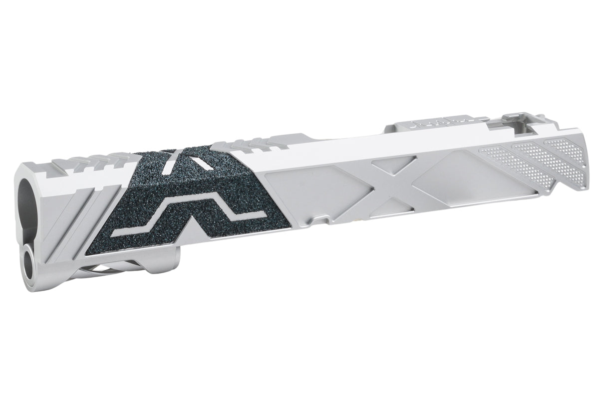 Dr. Black Aluminum Type 'X' Slide For Tokyo Marui Hi Capa 5.1 GBB Airsoft Pistol (Silver)