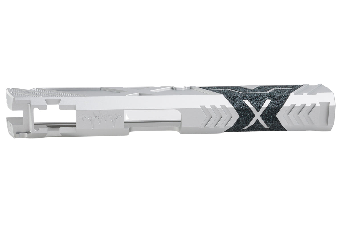 Dr. Black Aluminum Type 'X' Slide For Tokyo Marui Hi Capa 5.1 GBB Airsoft Pistol (Silver)