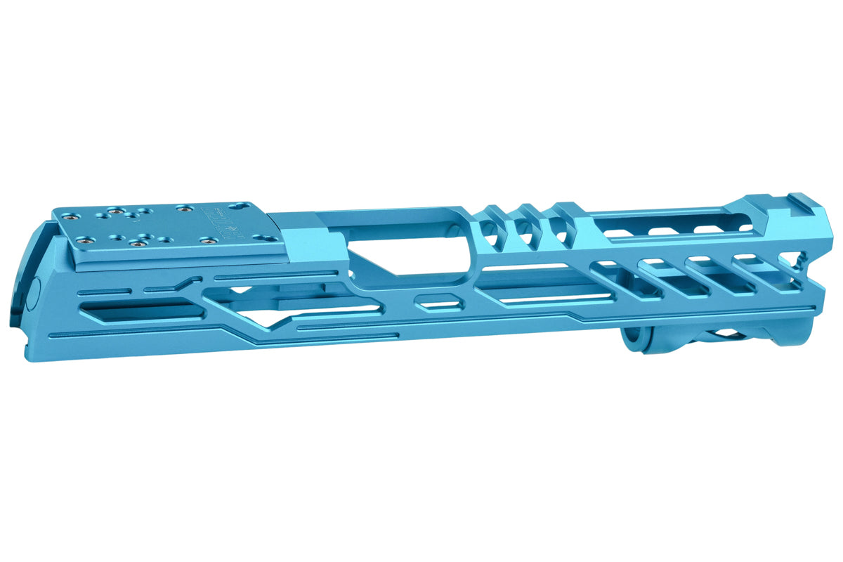Dr. Black Aluminum Type Y Optics Ready Slide For Tokyo Marui Hi Capa 5.1 GBB Airsoft Pistol (Aqua)