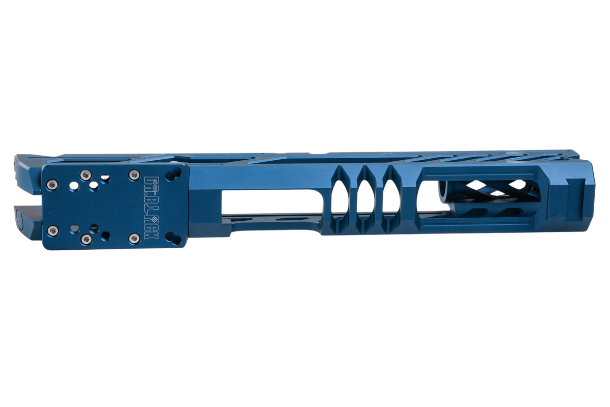 Dr. Black Aluminum Type Y Optics Ready Slide For Tokyo Marui Hi Capa 5.1 GBB Airsoft Pistol (Blue)