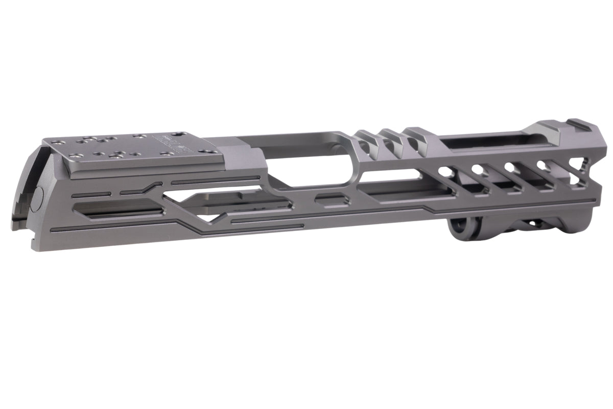 Dr. Black Aluminum Type Y Optics Ready Slide For Tokyo Marui Hi Capa 5.1 GBB Airsoft Pistol (Grey)
