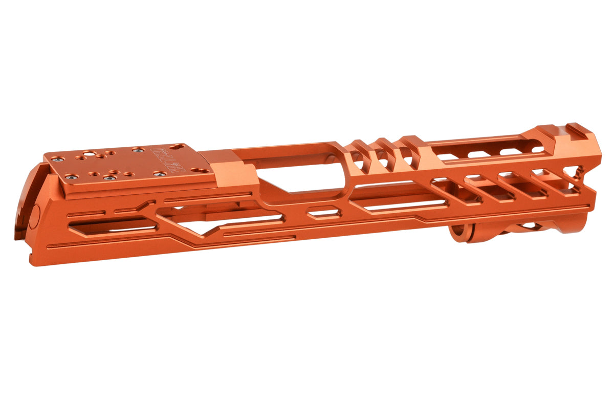 Dr. Black Aluminum Type Y Optics Ready Slide For Tokyo Marui Hi Capa 5.1 GBB Airsoft Pistol (Orange)