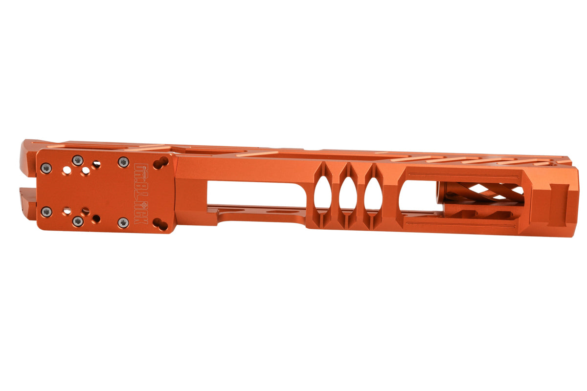 Dr. Black Aluminum Type Y Optics Ready Slide For Tokyo Marui Hi Capa 5.1 GBB Airsoft Pistol (Orange)