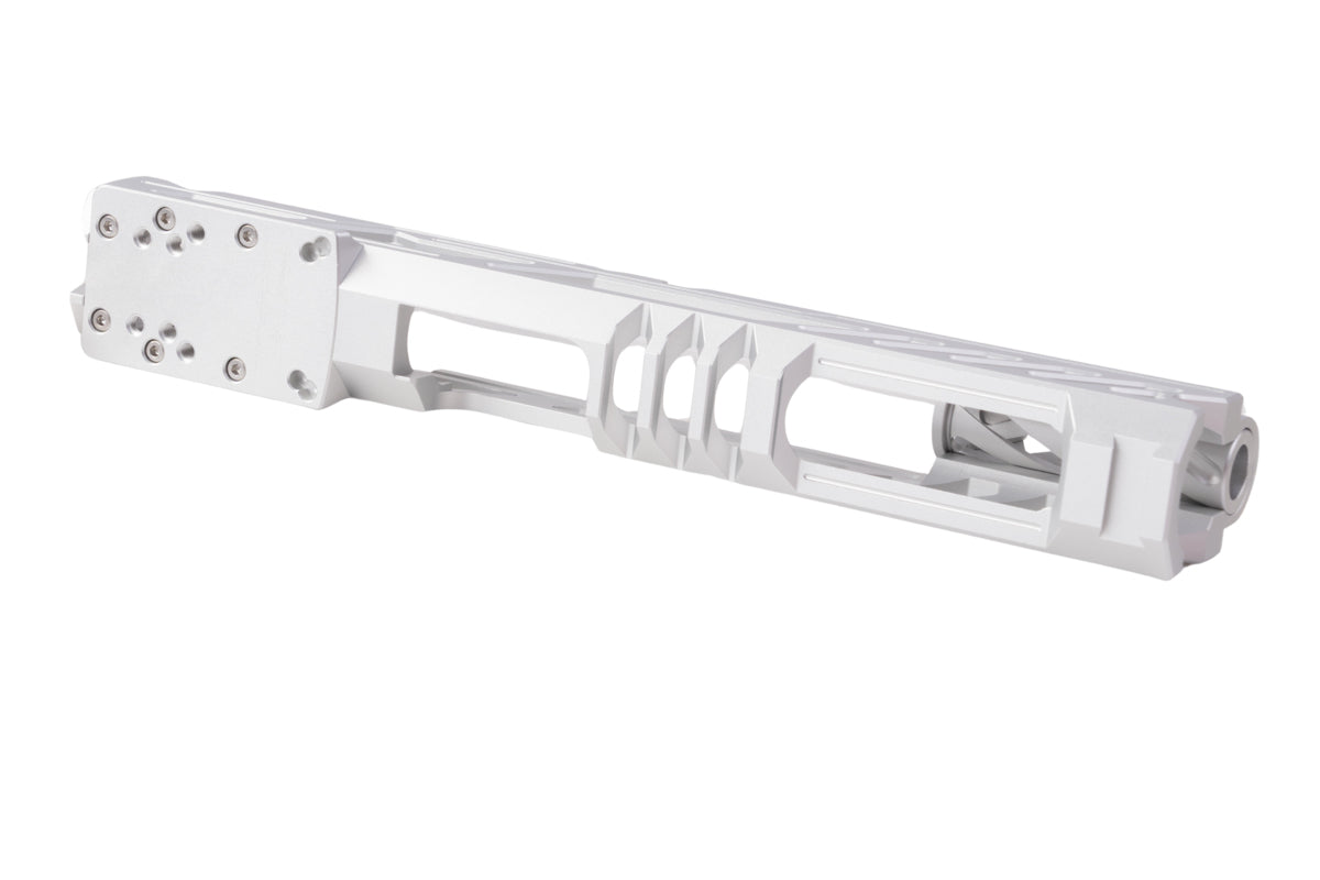 Dr. Black Aluminum Type Y Optics Ready Slide For Tokyo Marui Hi Capa 5.1 GBB Airsoft Pistol (Silver)